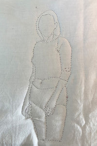A TEXTILE PICTURE WITH FRAME ON ORDER