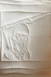 A TEXTILE PICTURE WITH FRAME ON ORDER