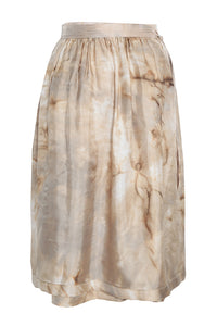 silk skirt gold
